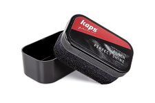 Kaps Shoe Polish Sponge Gives Instant Gloss, For Leather Shoes Boots Bags, Perfect Shine, (Black)