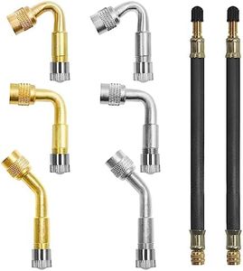 YuCool Valve Stem Extension,8.25 Inch Flexible Tire Valve Stem Extension Brass Adaptor with 45 Degree 90 Degree 135 Degree for RV,Stroller, Bicycles and Motorcycles