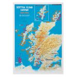 Scratch off Scottish Island Bagging Map - Poster Gift for Hikers & Hill Walkers - 30 (w) x 42 (h) cm