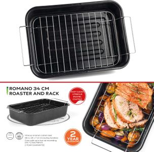 Russell Hobbs 34cm Roaster – Black Non-Stick Baking Pan