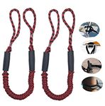 Bungee Cord Mooring Rope Dock Lines Shock Cord Boat Docking Blue 3.5 ft Red & Black 2 Pack