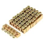 10PCS Brass Ground Bars 5-Hole, grounding bar Ground Terminal Lug bar Electrical Distribution M5 Wire Screw Terminal Block Connector Single Row Neutral Bar Size 1.8x0.7x0.3in