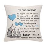 Grandad Gifts from Granddaughter Grandson Grandfather Grandpa Throw Pillow Cover Cushion Cover from Grandchildren Thanksgiving (Our Grandad)