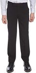 Calvin Klein Boys' Flat Bi-Stretch Dress Pant, Straight Leg Fit, Belt Loops & Front Pockets, Black, 14