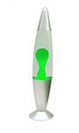 RV Mart Real Lava Lamp 13 Inches Novelty Table Lamp with Soft Molten Green Lava in Clear Fluid Warm Romantic Sensory Calming Infinity Rocket Lamp