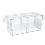 Uniclife Aquarium Fish Breeding Box Acrylic Hatchery Incubator Tank with Suction Cups Large Isolation Box for Baby Fish Shrimp Betta Guppy and Platy