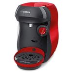 TASSIMO by Bosch HAPPY TAS1003GB Coffee Machine, 1400 Watt, 0.7 Litre - Black & Red