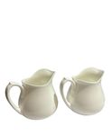 Mirakii 170 ml Set of 2 Bone China Sauce Boat or Tea or Gravy Pot or Creamer Milk Pot Microwave and Dishwasher Safe (Mirakii Small 2)