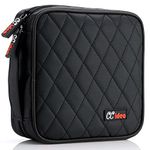 CCidea 40 Capacity CD/DVD Case Holder Portable Disc Wallet Storage Binder Nylon Cd Bag(Black)