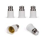 B22 to E27 Adaptor,Bayonet BC Cap B22 To E27 ES Edison Screw Light Bulb Lamp Base Socket Converter [Indoor Use]Extender Adaptor Holder Fitting 220-240V B22 to E27 Lamp Socket Converter[5 Pack]