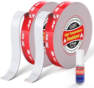 PHIXBEAR Super Strong Adhesive Tape, Made of 3M VHB, Automotive Double Sided Tape,Heavy Duty Mounting Molding Tape fits Car Trim, 2 Pack 0.6Inx15Ft
