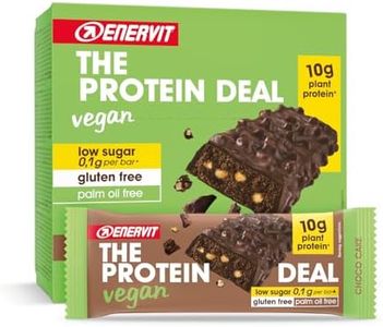 Enervit La Barra Proteica The Protein Deal Choco Cake Vegan - 10g Proteine Plant Based, Chocolate Negro, Bajo Azúcar, Sin Gluten - 55g x 12 - Vegan