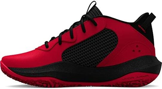 Under Armour Unisex Children's Pre-School Ua Lockdown 6 Basketball Shoes Court Performancence, red, 28 EU