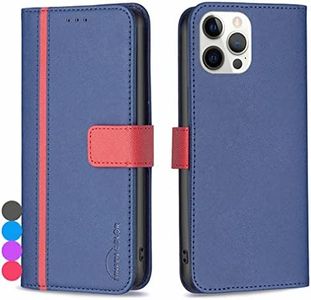 Klapber Phone Case for iPhone 12 Pro Max Leather Case for iPhone 12 Pro Max Wallet Case Holster with Card Slot & Kickstand Pouch Soft TPU Silicone Shell Cover for iPhone 12 Pro Max, Blue