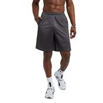 Champion Men's Long Mesh With Pockets athletic shorts, Granite, L UK