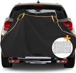 Cholila Cover Bike Cover for Transport on Rack for 2 Bikes - Heavy Duty Oxford 600D Bicycle Cover - on Rear Bike Rack with Adjustable Cargo Net for Resistance to Tearing Waterproof Bike Rack Cover