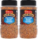 Schwartz Grill Mates Montreal Steak Seasoning, Mild Spicy, 370g (Pack of 2)