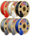 OVERTURE PLA Filament 1.75mm PLA 3D Printer Filament, 6kg Cardboard Spool (13.2lbs), Dimensional Accuracy +/- 0.02mm, Fit Most FDM Printer (6 Pack 6 Color)