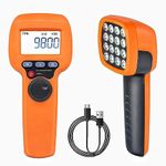 Digital Tachometer, Kethvoz Non-Contact LED Stroboscope Measure 60-99,999 RPM/Hz with 0.001% High Accuracy, Handheld Rechargeable RPM Tachometer DT10S