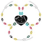 Uloveido 3pcs Best Friends Forever Bracelet Set Evil Eye Beaded Heart Puzzle Matching Bracelets Adjustable Lucky Friendship Gifts for Girls Y4304