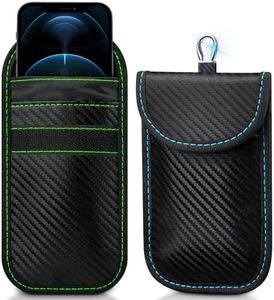 2025 Faraday Bags for Phones & Car Keys,2 Pack Faraday Pouch Phone Case,Signal Blocking RFID Key Fob Protector,Carbon Fiber Material Anti-Theft Privacy Protection