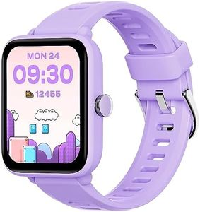BIGGERFIVE Kids Smart Watch, Fitness Tracker Watch with Pedometer, Heart Rate, 5ATM Waterproof, Sleep Monitor, Alarm Clock, Calorie Step Counter, Puzzle Games, HD Touch Screen for Girls Ages 3-14