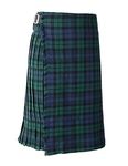 Lucasini Scottish Mens Kilt Traditional Highland Dress Skirt Kilts Tartan Sporran (44, Black Watch)