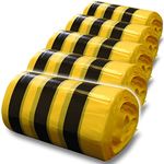 RE-GEN Biohazard Clinical Waste Disposal Tiger Stripe Sacks Bags (5 Rolls, 250 Individual Bags) Size 43x66cm, 20Litre