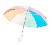 ThreeH Childrens Clear Bubble Umbrella 8 Fiber Ribs Arched Manual Open Cute Cartoon Rainbow Canopy 33 Inches for Boys and Girls Aged 3-12, White