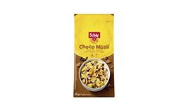 Schär - Gluten-Free Choco Muesli with Oat, Millet, and Amaranth Flakes, Real Milk Chocolate Chunks, and Cornflakes | Healthy Breakfast Cereal | High in Fibre | 375g Pack