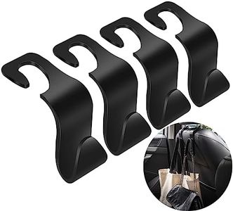 VTECHOLOGY Car Seat Headrest Hook 4 Pack Car Seat Backpack Hooks Seat Headrest Hooks Car Seat Holder Organizer for Purses,Bags,Cloths,Car Water Bottle Hooks Car Seat Assecories