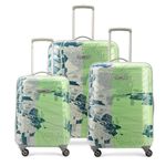 Skybags Tooper Set of 3 (Cabin+ Medium+Large) Hard Luggage (55+65+75 cm) | Polypropylene Luggage Trolley with 8 Spinner Wheels|Green|Unisex