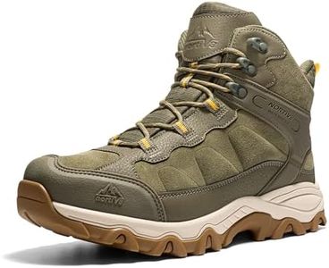 NORTIV 8 Men's Waterproof Hiking Boots Outdoor Mid Trekking Lightweight Mountaineering Shoes Paladin,Size 6.5,Olive,JS19004M