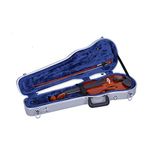 Crossrock ABS Hard Shell Violin Case-1/4 Size, Backpack Style in Silver (CRA800SVQSL)