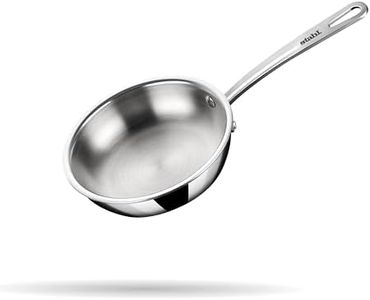 Stahl Triply Stainless Steel Artisan Frying Pan Without Lid I Induction Base 4436,Dia 16 cm, 0.6 L (Serves 1 Person)