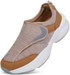 Ortho+rest Men Diabetic Shoes Swollen Feet Diabetes Walking Shoes Arch Support Orthopedic Sneakers, Brown, 11