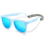 JAN & JUL Polarized Sunglasses for Infant Boy, with Strap (S: 6 Months-2 Years, Frosty Blue Aurora)