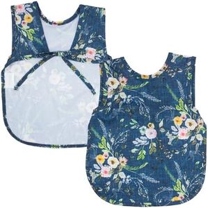 BapronBaby Boho Floral Bapron - No Neck Tie Safer Bib for Baby & Toddler - Soft Waterproof Stain Resistant - Machine Washable - Sz Baby/Toddler 6m-3T