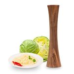 Masontops Pickle Packer - Acacia Wood Vegetable Fermentation Tamper - Cabbage Sauerkraut Pounder - Fermenting Food Tool