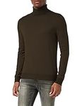 Jack & Jones Men's Jjeemil Knit Roll Noos Turtleneck, Olive Night/Melange, L UK