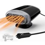 Chuankefanxing 12V Car Heater, Windshield Defogger and Defroster, 2 in 1 Portable Car Heater, 150W Portable Heater for Car Defroster, 180° Rotatable, Car Heater that Plugs into Cigarette Lighter