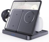 MAKAQI Foldable Wireless Charger Stand for Google Pixel Fold, 3 in 1 Portable Fast Charging Station Dock for Google Pixel Watch, Pixel Buds Pro and Google Pixel 8 Pro/8, Not for Pixel Watch 2nd