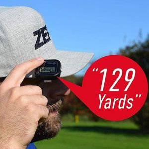 EPHIIONIY GolfBuddy Voice 2 Golf GPS Clip – 14hr Battery, Water Resistant, White/Navy