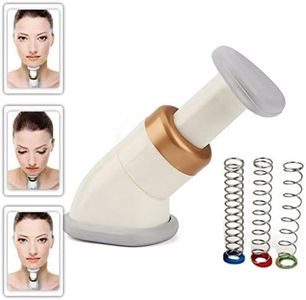 Neckline Slimmer & Toning Massager System, Double Chin Remover Facial Neck Line Exerciser Chin Massager, Face Lift Thin Jawline Double Chin Reducer, 100 Pcs Cotton Swabs, Workout for Men and Women