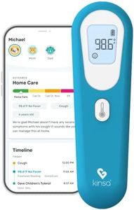 Kinsa QuickScan Smart Thermometer - No-Touch, Contactless Digital Forehead Thermometer for Babies, Kids, Adults - Works with a Smartphone App to Track Family Health & Offer Symptom Advice