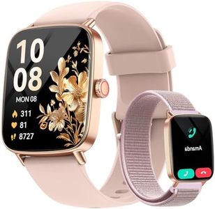 Smart Watch for Women, 1.85" HD Smartwatch Compatible iPhone/Samsung/Android (Answer/Make Calls), 100+ Sport Modes Fitness Tracker with Heart Rate/Sleep/SpO2 Monitor, IP68 Waterproof Reloj Inteligente