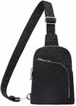 INICAT Nylon Small Crossbody Sling Bag Fanny Packs Travel Shoulder Purses for Women(Leopard-Black)