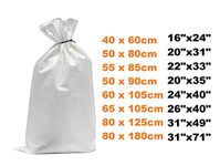 BAG SACKS WOVEN LARGE EXTRA HEAVY DUTY RUBBLE SAND BAG SACKS POLYPROPYLENE PB (10, 16"X24" - 40 X 60CM)