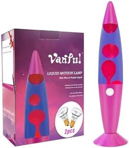 Vanful 16-Inch Liquid Motion Lamp- Pink Base, Purple Liquid, Pink Wax, Beautiful Magma Lamp with 2 packs bulbs for Adults Kids, Night Light for Boys Girls Present Home Bedroom Office Living Room Decor