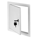 SolaDirect 400 mm x 400 mm White Metal Access Panel with Lock Inspection Door Hatch Vision Point